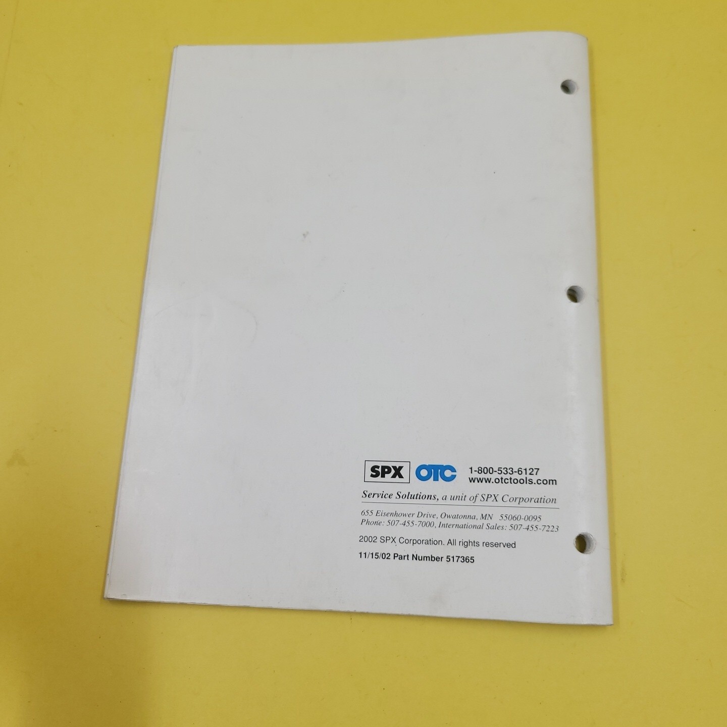 SPX OTC NGIS Pathfinder 2002 User Guide 517365 Diagnosis Scan Tool Manual