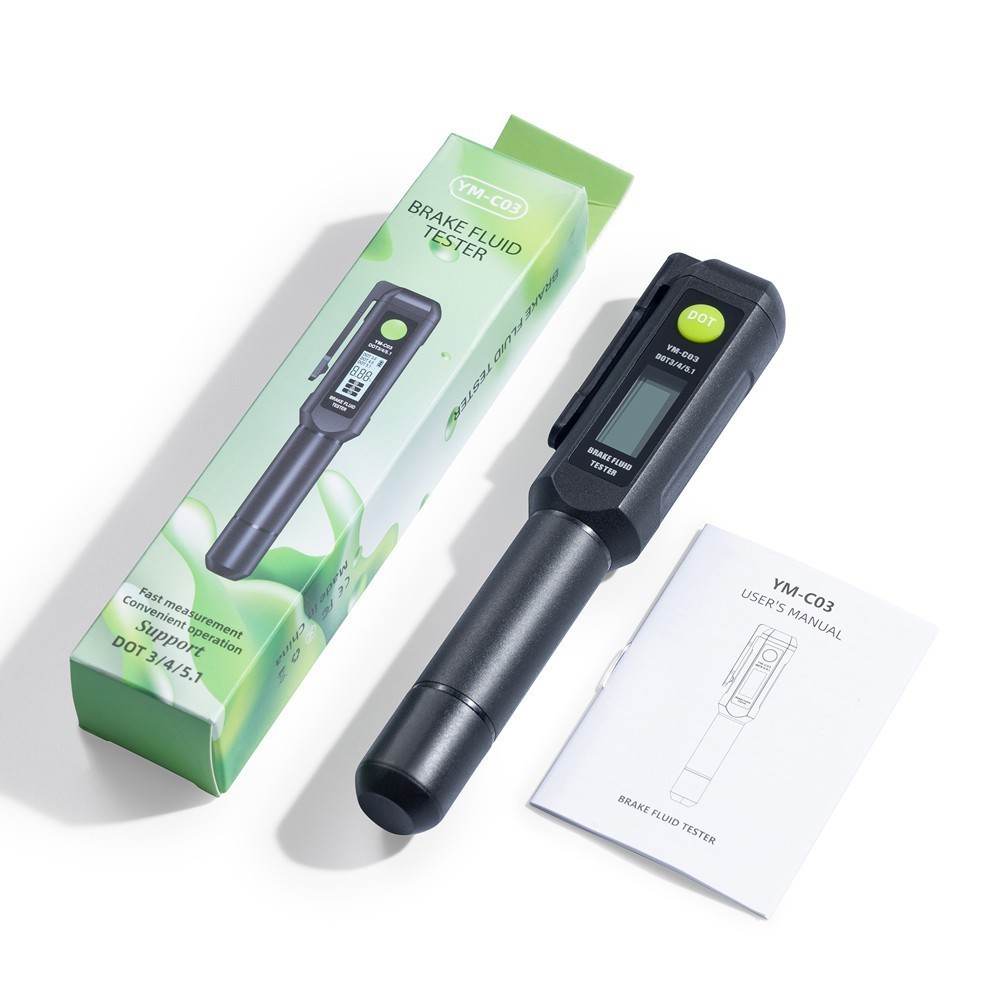 Brake Fluid Tester Pen with Corrosion Resistance Probe Moisture Tester Screen