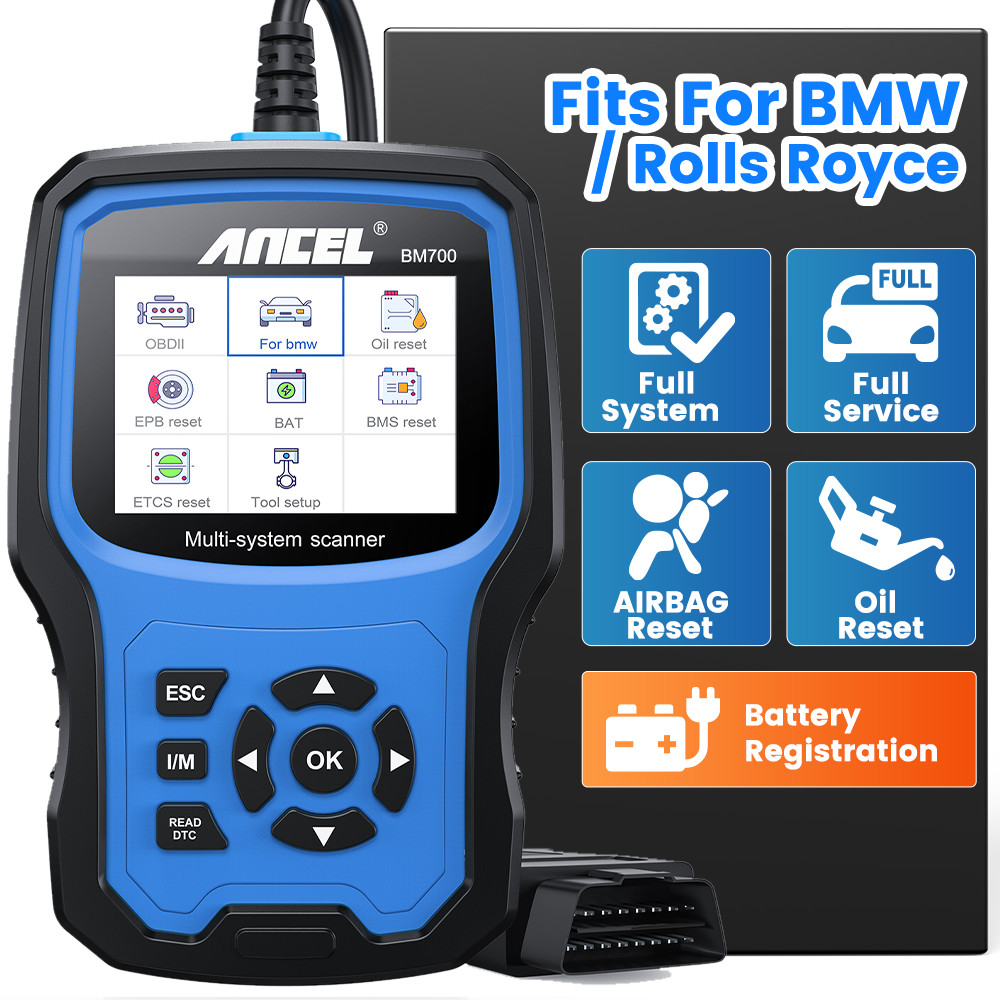 ANCEL BM700 Car OBD2 Scanner Code Reader All Systems DPF EPB Diagnostic Tool