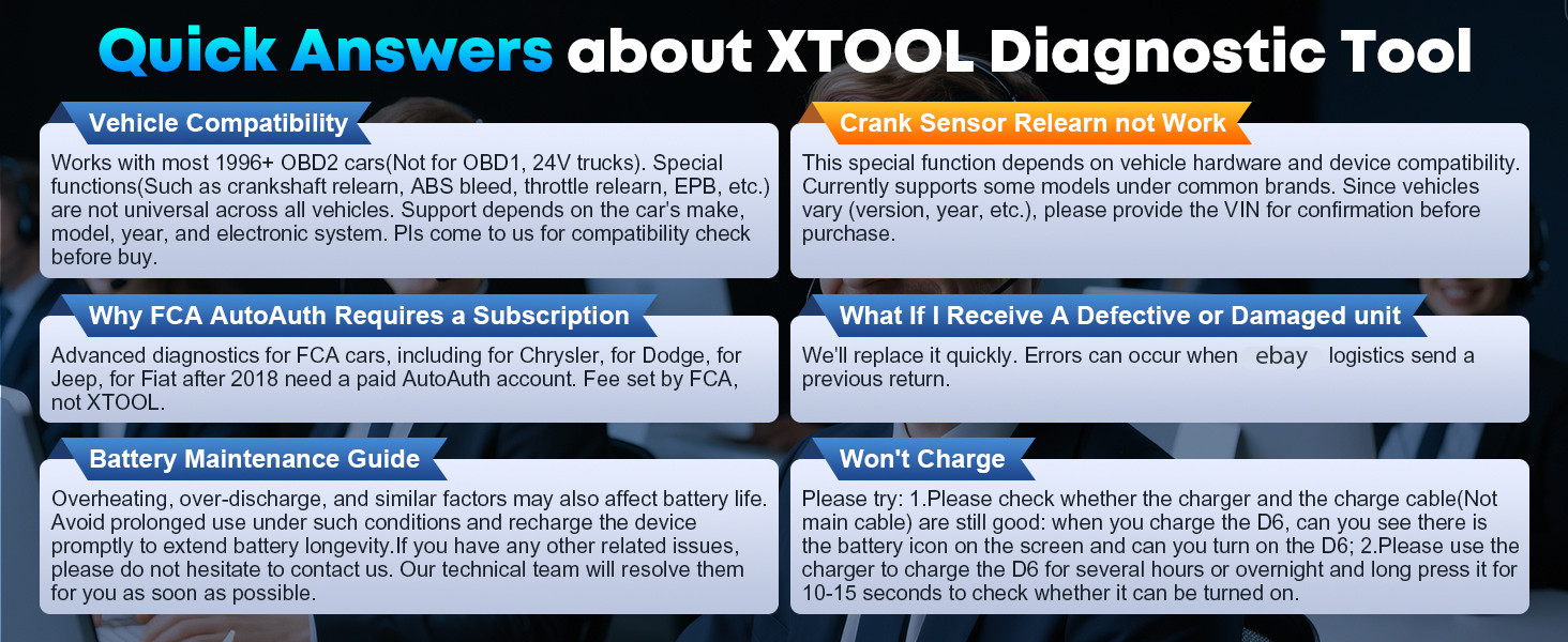 2026 XTOOL D6 OBD2 Scanner All System Diagnostic Scanner Lifetime Free Update