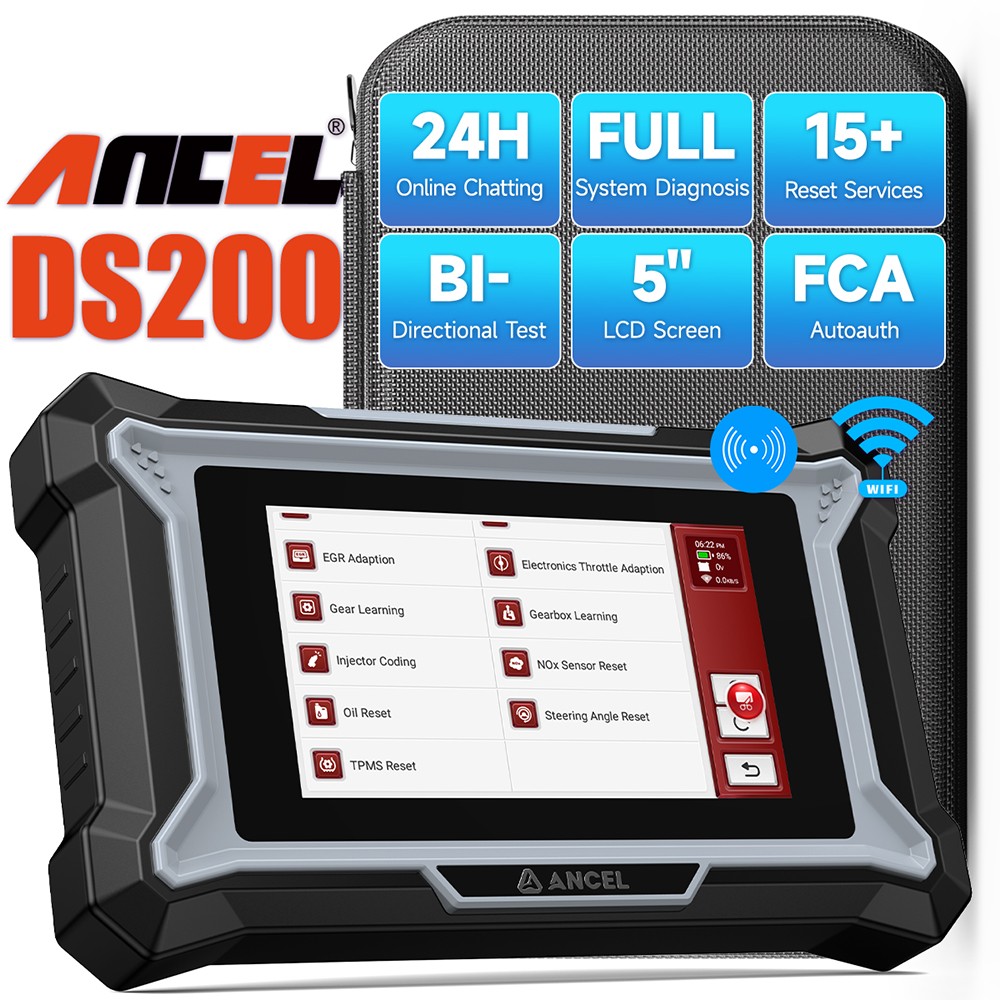 ANCEL DS200 Car All System OBD2 Scanner Diagnostic Tool TPMS Oil Reset EPB BMS