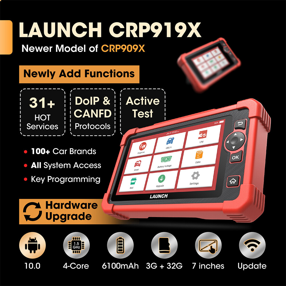 LAUNCH CRP919X OBD2 Bidirectional Scanner Full System Diagnostic Tool Key Coding