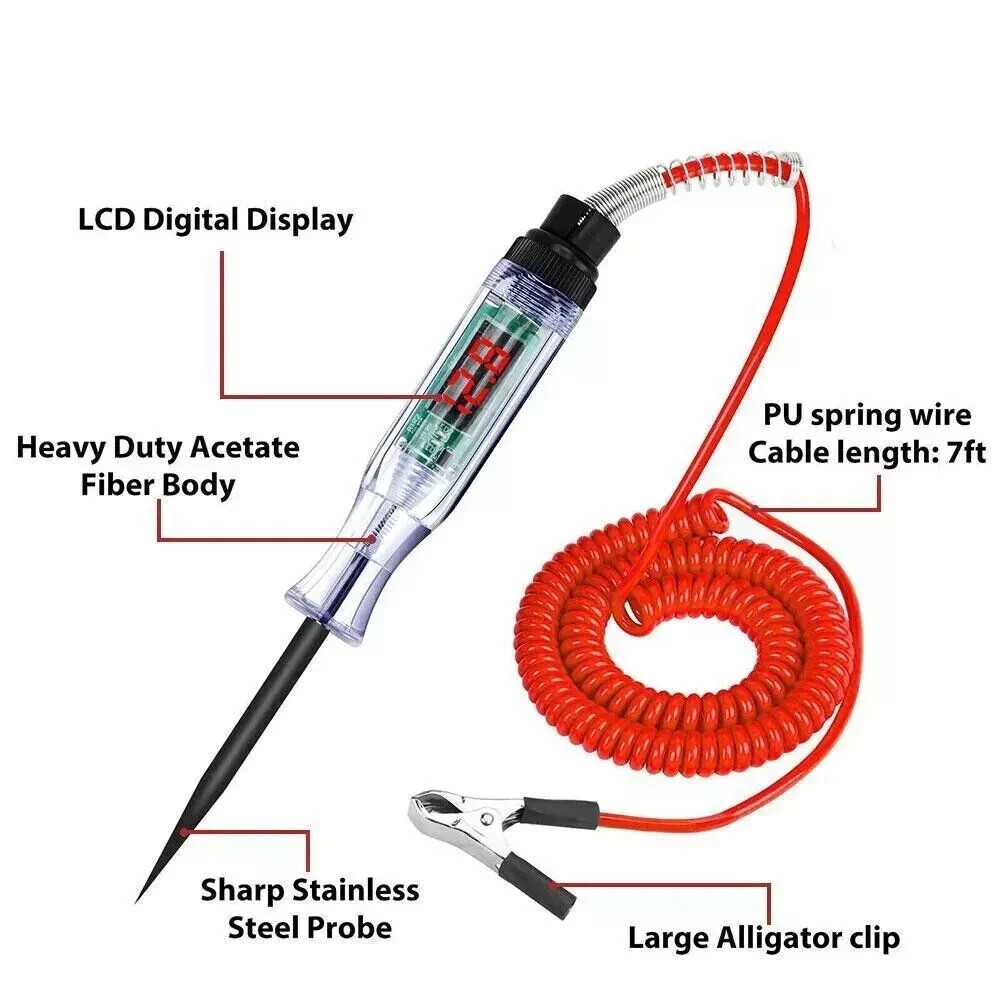 6V 12V 24V Car Truck Voltage Circuit Tester Auto Car Diagnostic Probe Test Pen