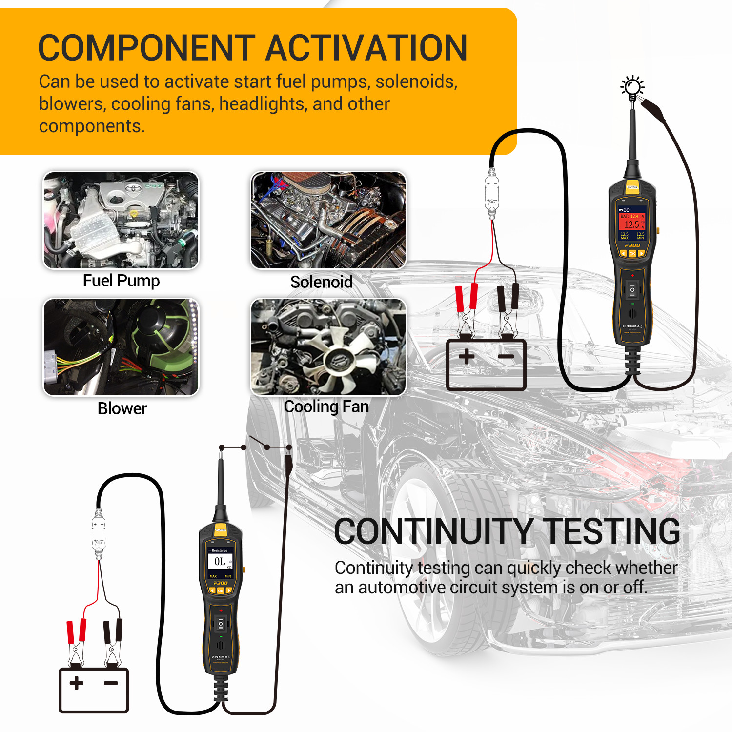 Circuit Breaker Finder Tool Battery Tester Power Probe 6-30V Diagnostic System