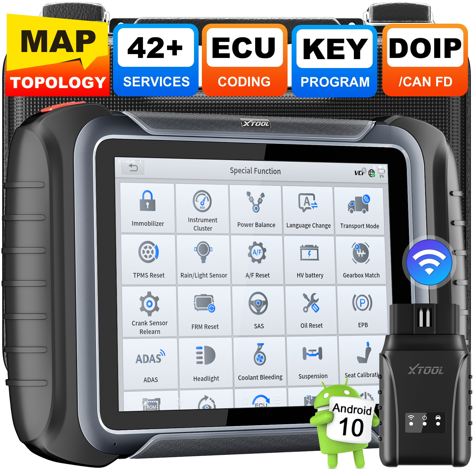 XTOOL D8W Wireless Bidirectional Scanner Key Programmer Topology Diagnostic Tool