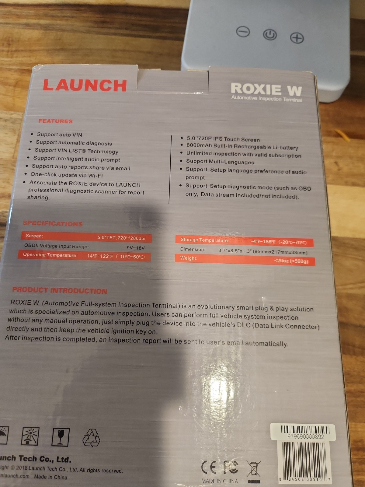 LAUNCH Roxie W OBD2 Diagnostic Scanner Auto VIN Inspection Tool New Open Box