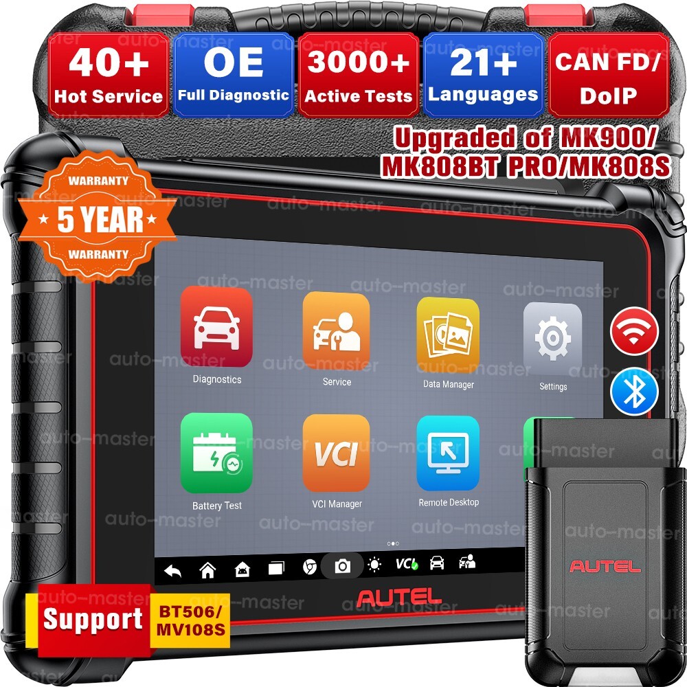 Autel MaxiCOM MK900-BT MK900BT Car Diagnostic Scanner Upgraded MX900 MK808BT PRO