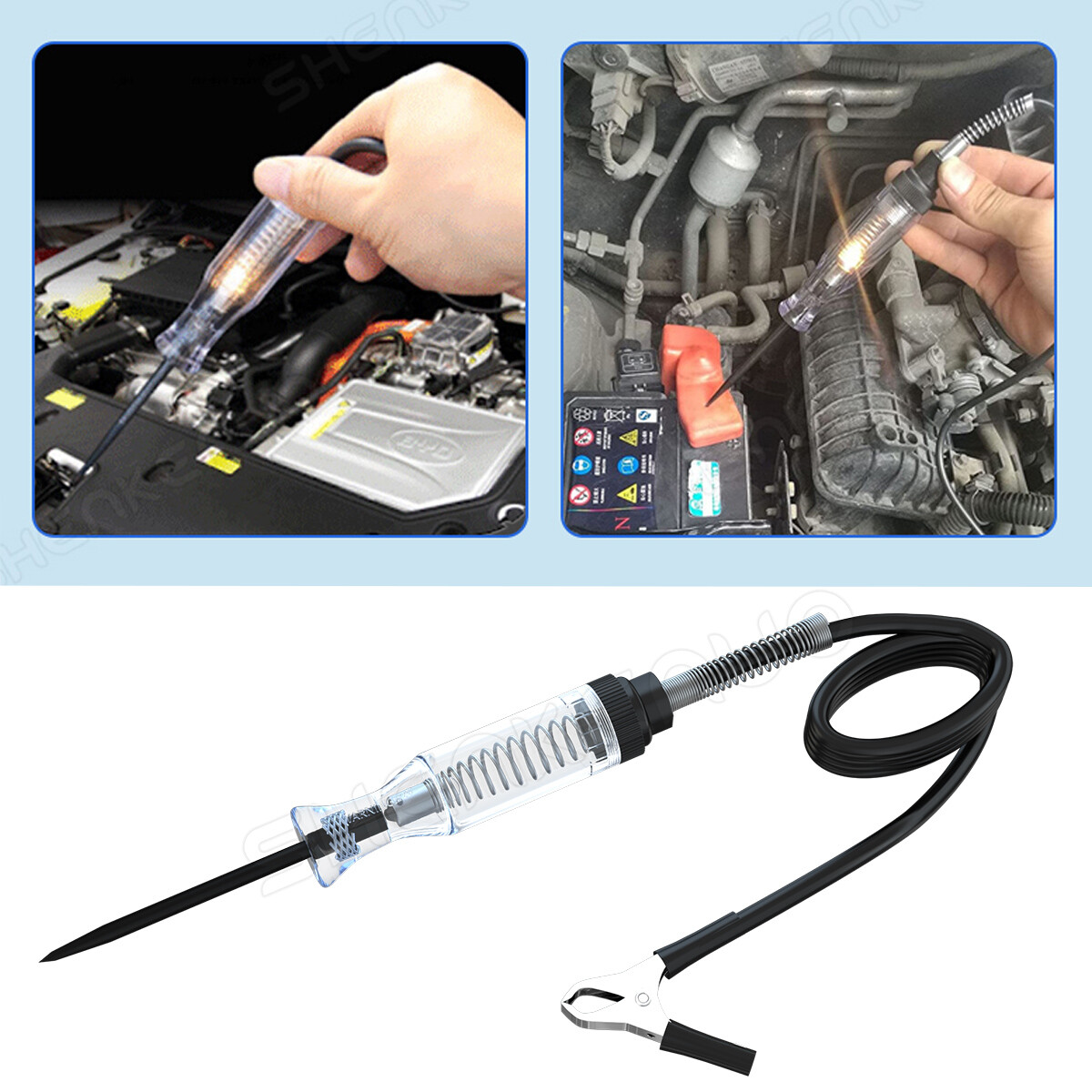 Digital Electric Circuit LCD Tester Test Light Car Truck Voltage Probe Pen 6-24V