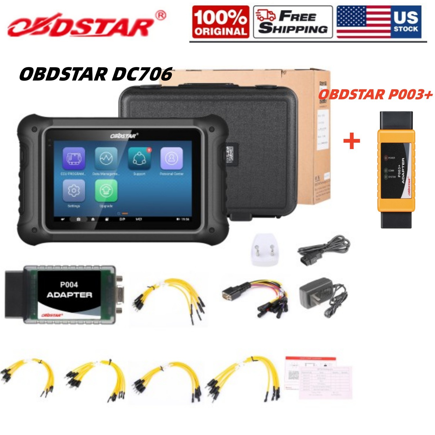 OBDSTAR DC706 E/CU Tool with ECM+TCM+BODY for Car& Motorcycle +OBDSTAR P003+ Kit