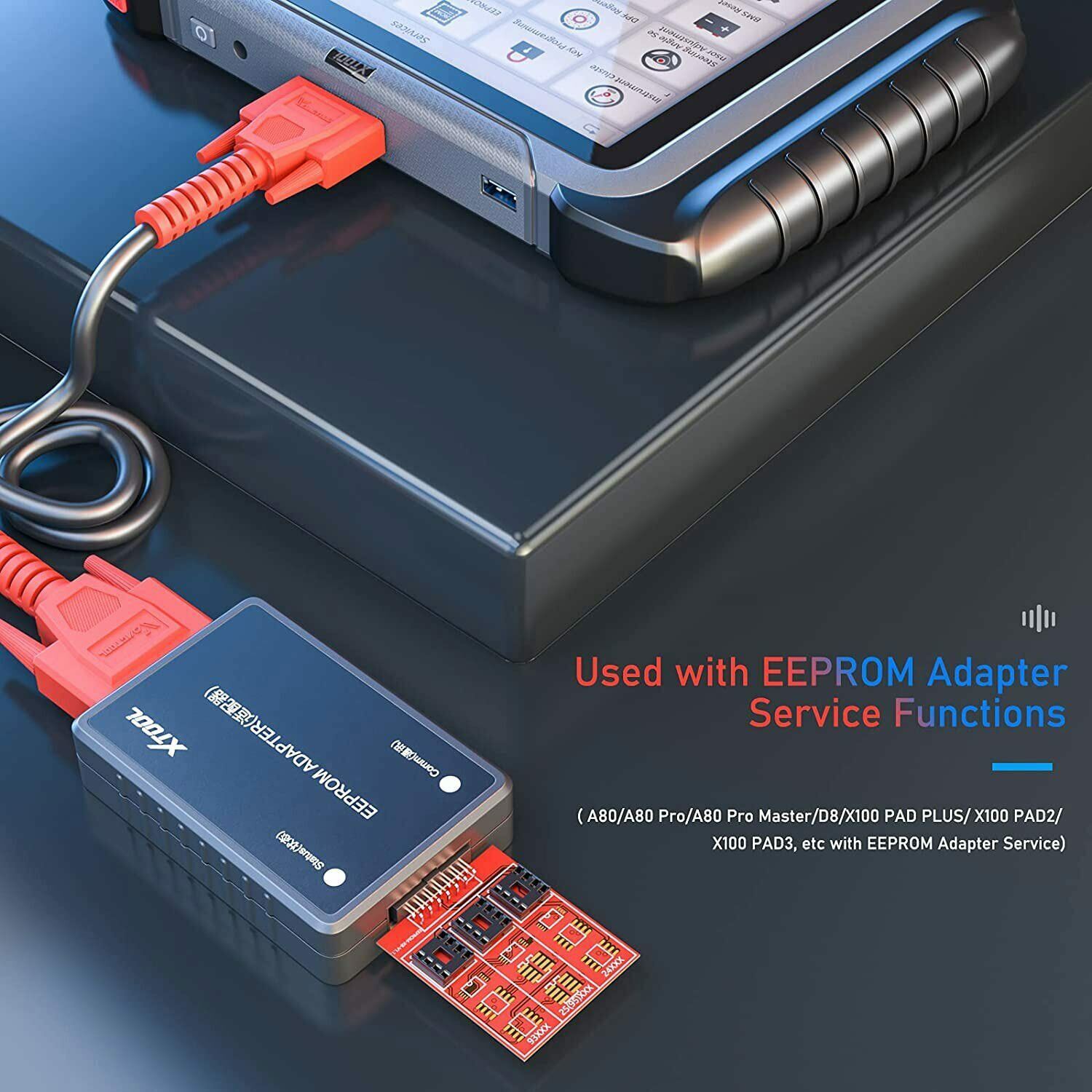 XTOOL EEPROM Adapter Chip IMMO Key Programming PIN Code Reader For D7/D8/D9/A80