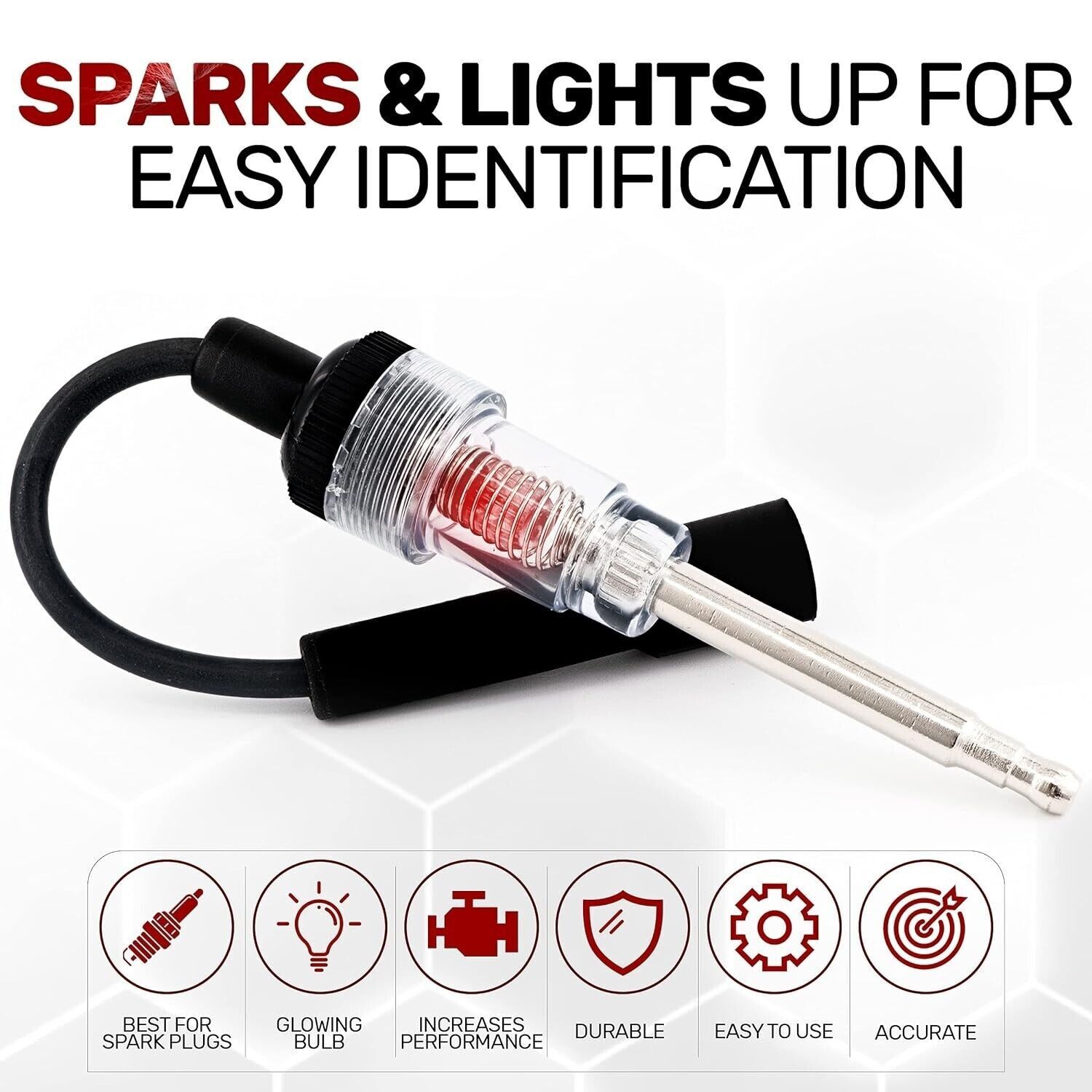 Test Tool Spark Plug Tester Ignition System Coil Engine In Line Auto Diagnostic