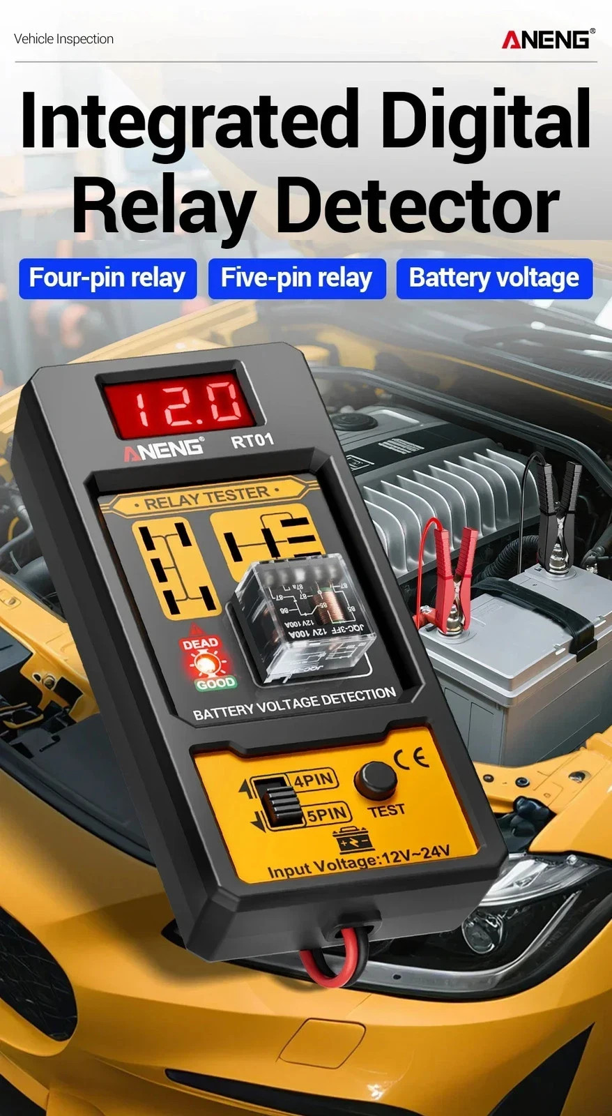ANENG 11-25V Relay Detector RT01 Digital it will reach to you in 25-30 days