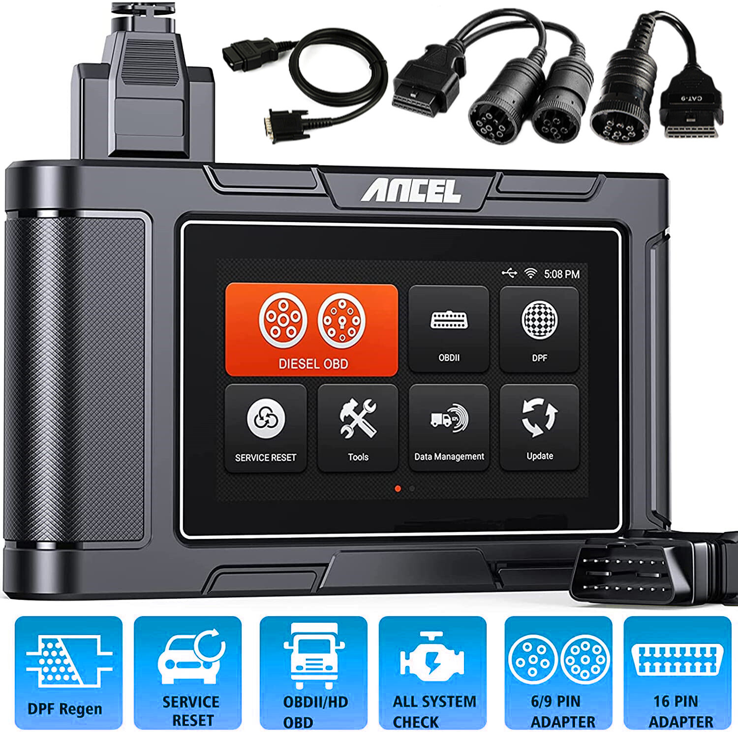 24V Diesel Truck Scanner OBD Scan Tool DPF Regen Fit For Volvo Paccar Isuzu Fuso