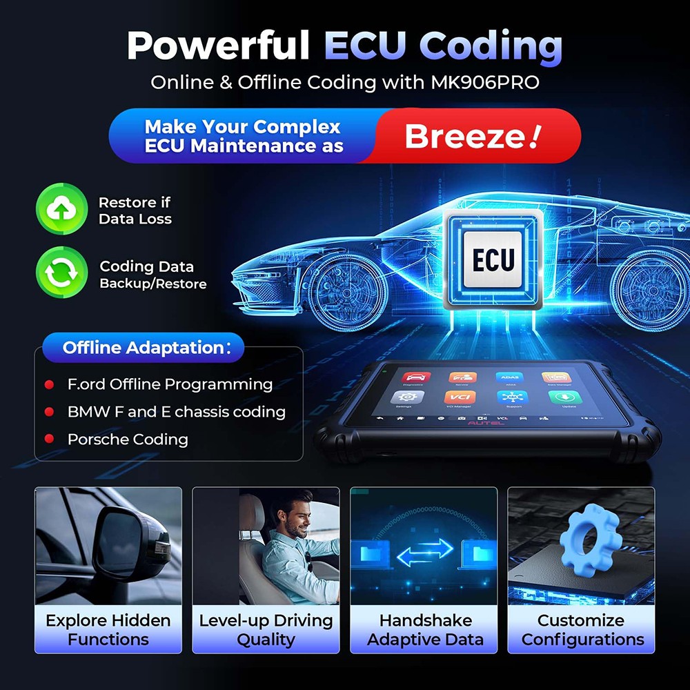 Autel MaxiCOM MK906S PRO 2024 Coding Full System Diagnostic Tool 36+ Services