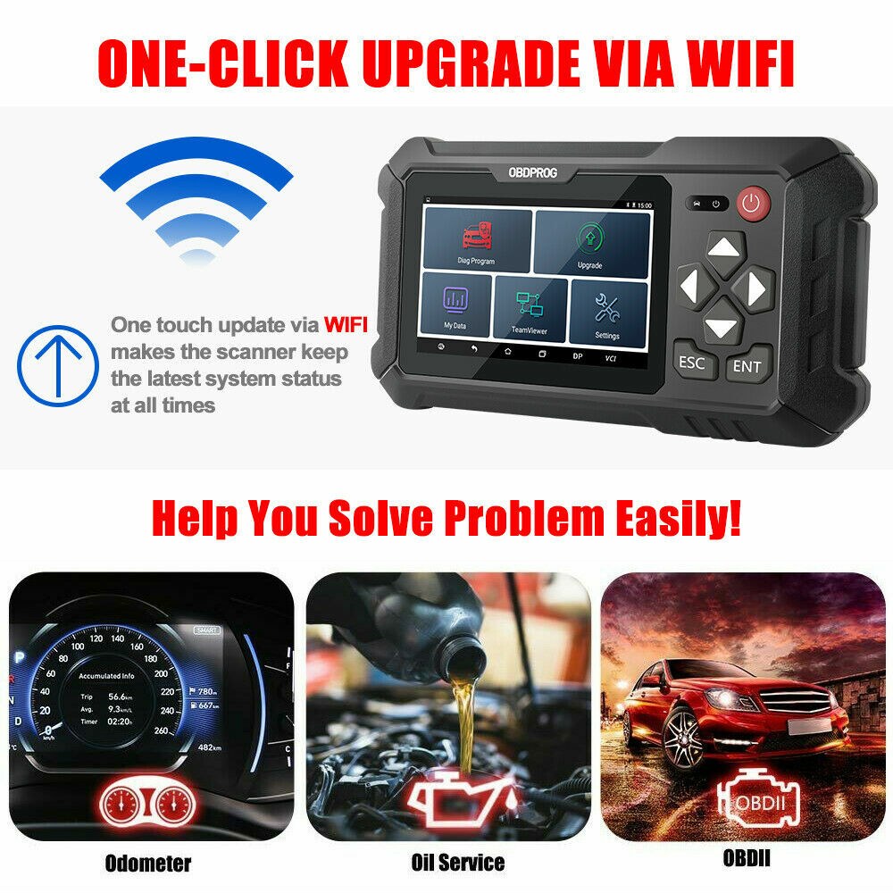 OBDPROG M500 OBD2 Code Reader Odometer Correction Adjustment Diagnostic Mileage