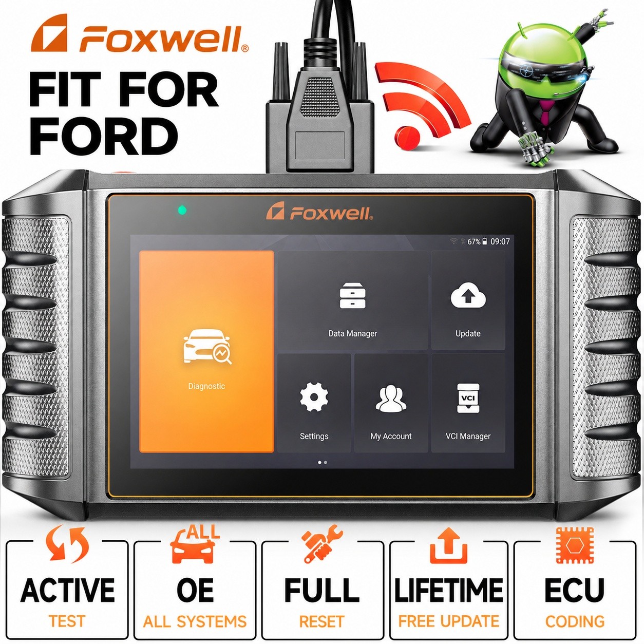 FOXWELL NT710 For Ford Bidirectional Scan Diagnostic Tool Injector Reset TPMS