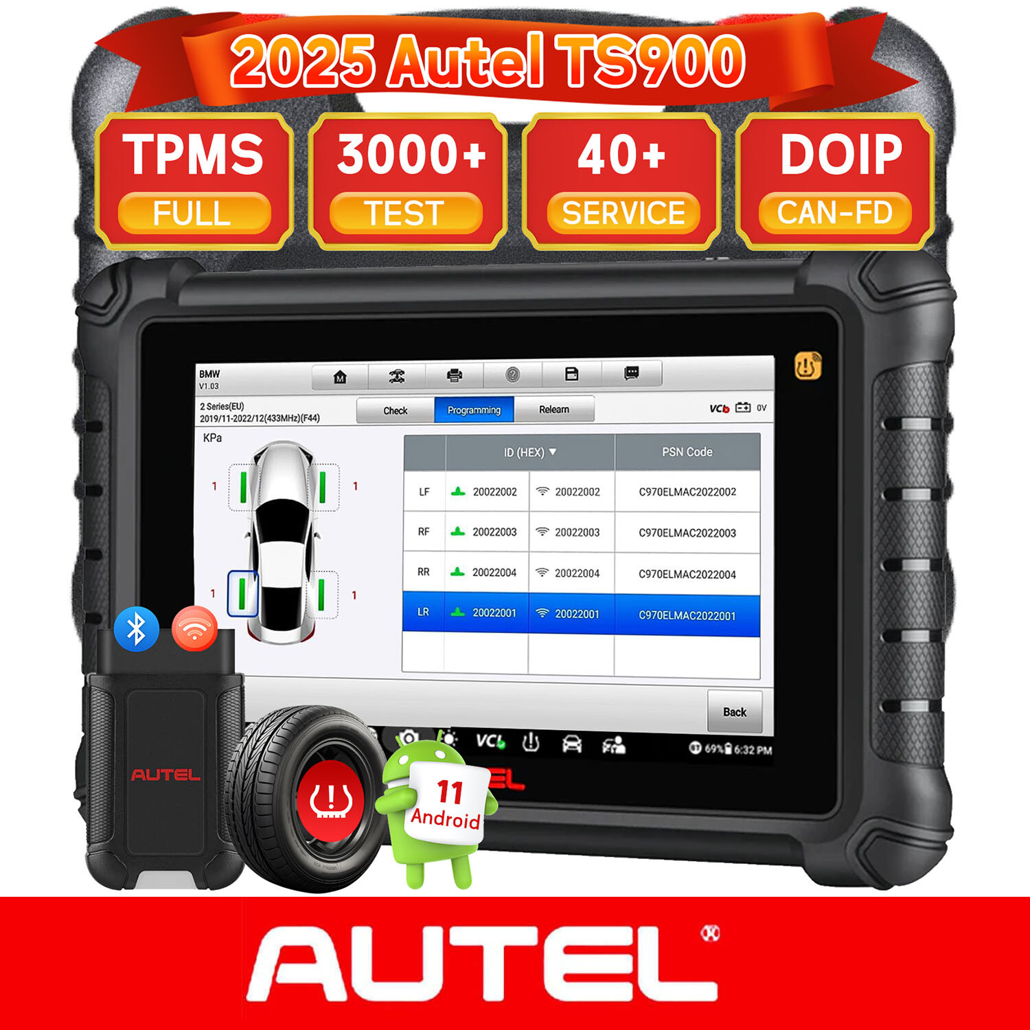 Autel Scanner MaxiTPMS TS900 2025 Newest Upgrade of TS608 All System Diagnostic