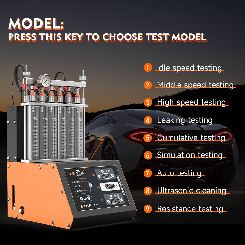 ANCEL ANJ600 Ultrasonic Fuel Injector Cleaner Tester GDI TSI Resistance Test
