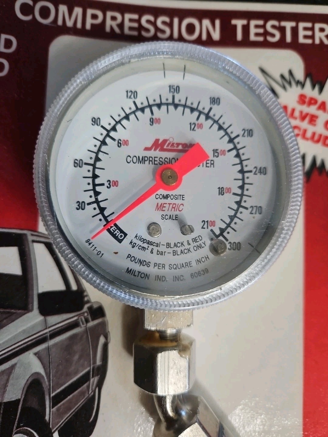 New MILTON s1253 HAND HELD ENGINE COMPRESSION TESTER New In Package!!