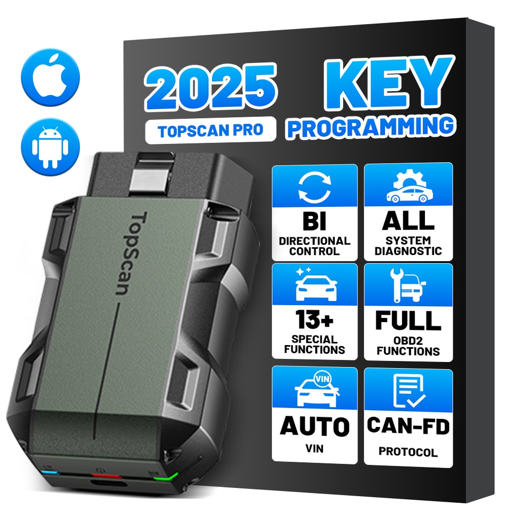 TOPDON Car Key Programmer Tool for GMC FORD Chip Pin Reader Coding OBD2 Scanner