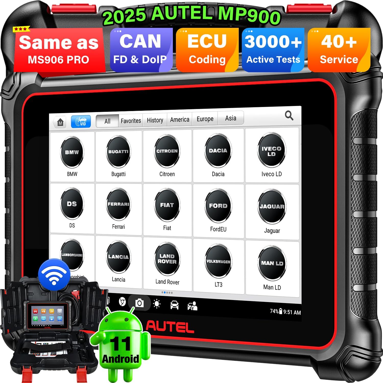 Autel MaxiPRO MP900 Car Diagnostic Scanner Same Level AS MS906 MK906 UP of MK900