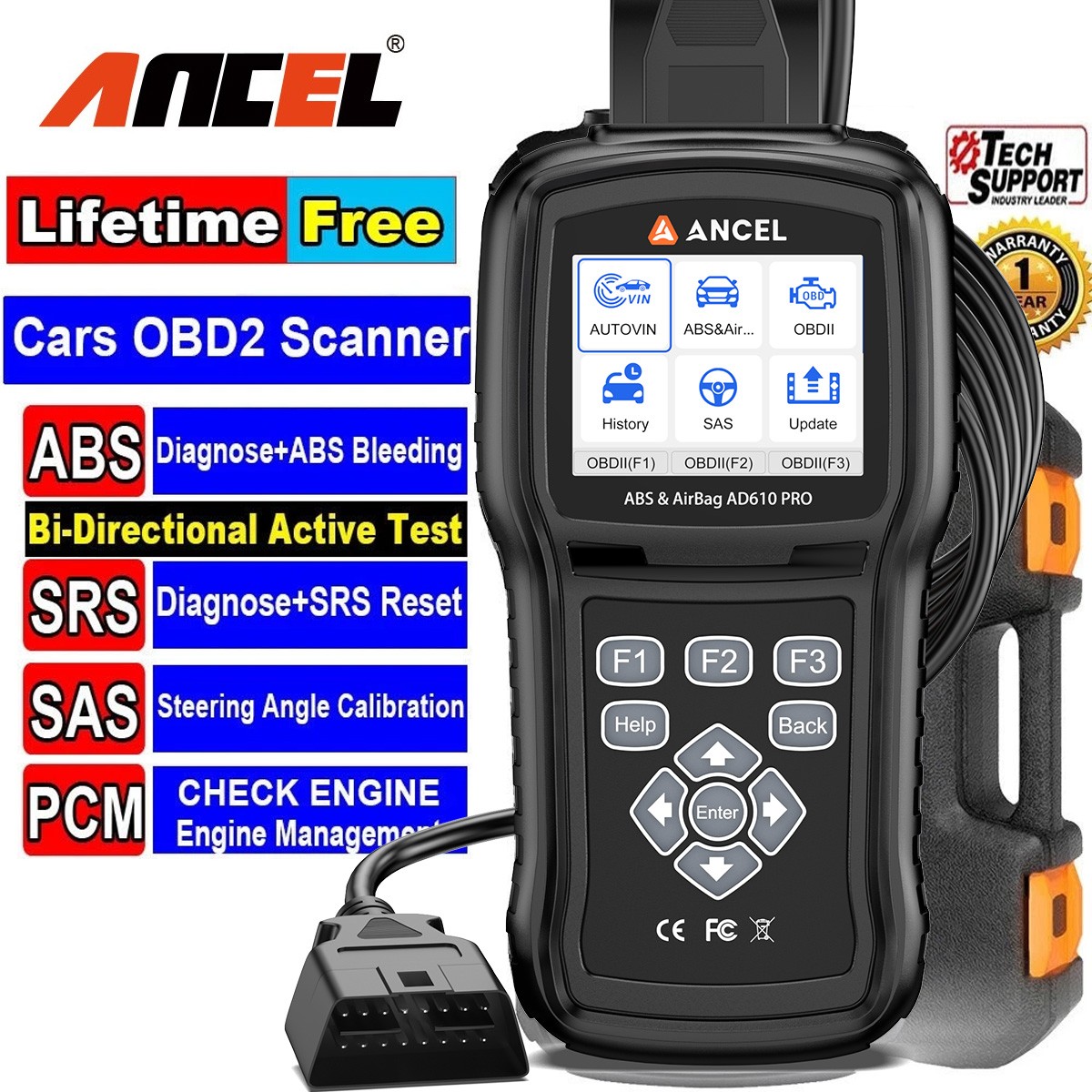 NL100 Car OBD2 Scanner Code Reader Check Engine Auto Battery Health Diagnostic