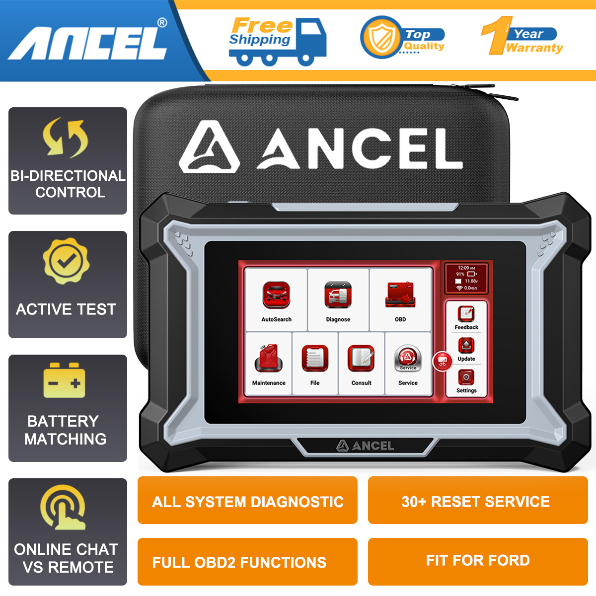 DS160 ABS Bleeding Battery Reset Full Systems Diagnostic Scan Tool Fit for Ford