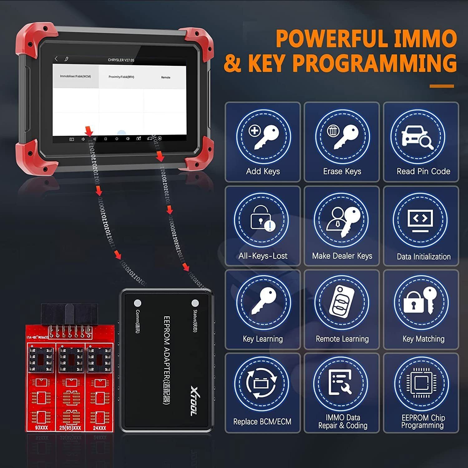 ✅XTOOL X100 PAD PLUS Key Programmer Auto Full System Diagnostic Scanner Tool