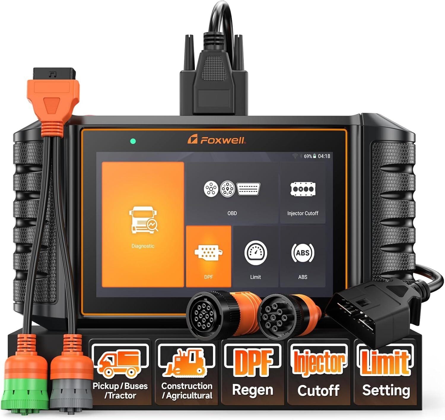 FOXWELL 24V Heavy Duty Truck Scanner OBD2 All System Tool DPF Regen ABS Bleeding