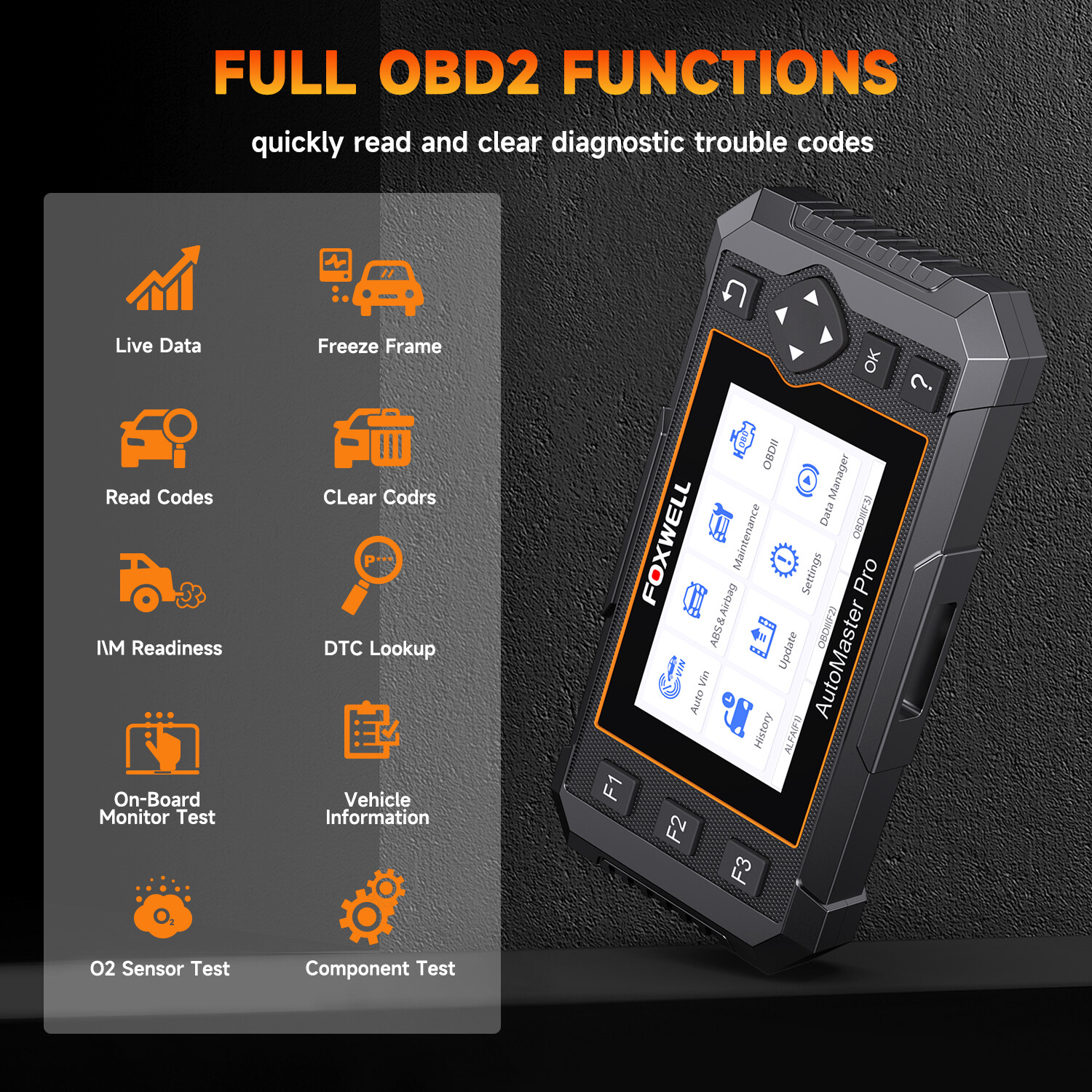 Bidirectional ABS SRS Car OBD2 Scanner Diagnostic Tool Injector Coding TPS BMS