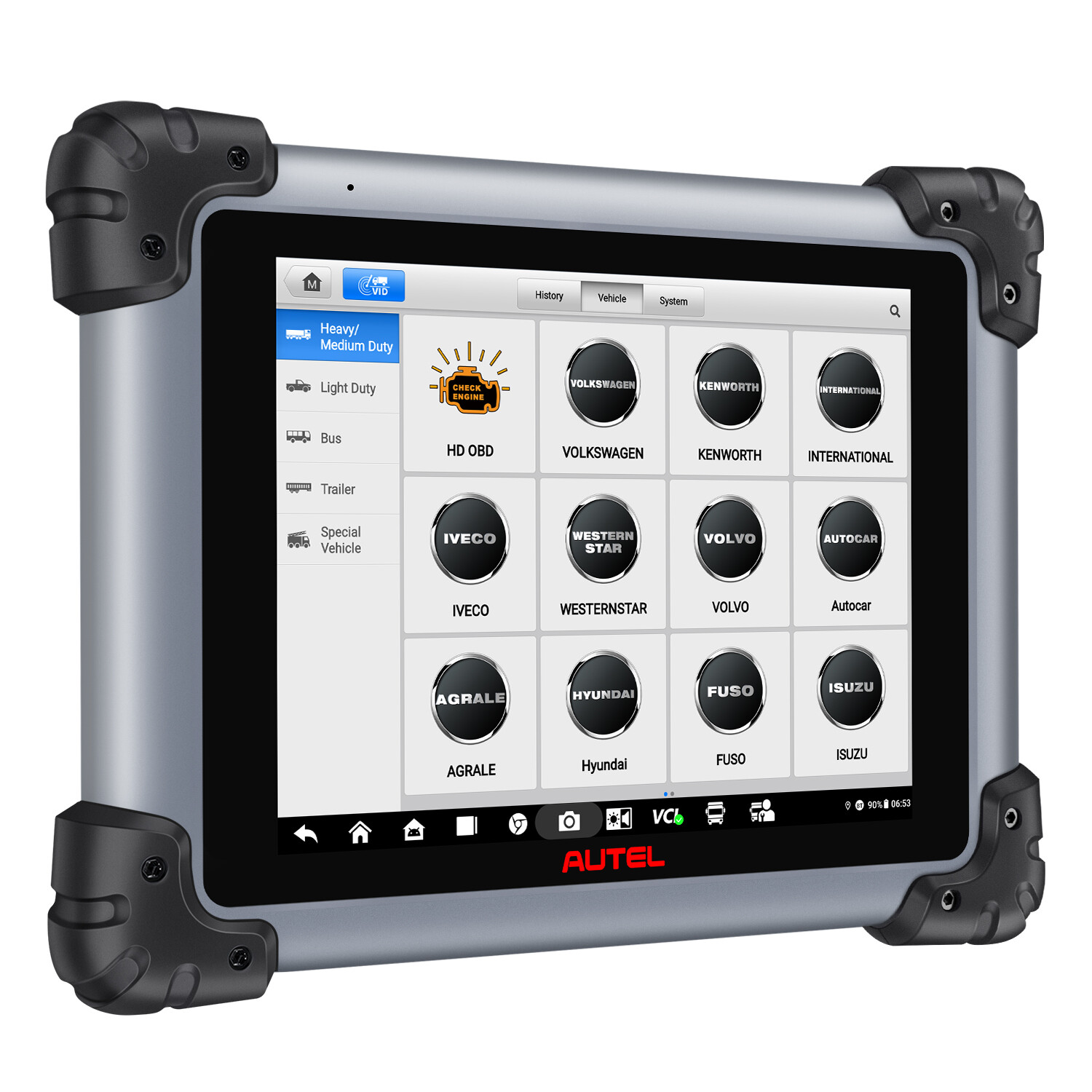 MS908CV II Autel Heavy Duty Truck Scanner with J2534 ECU Coding & Active Test