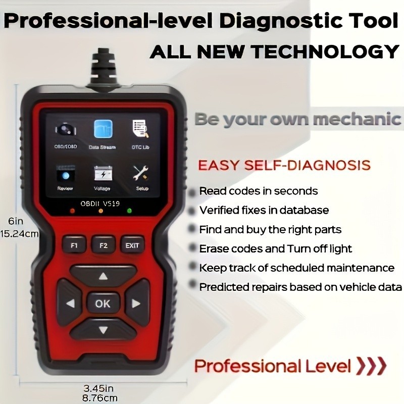 V519 OBD2 Scanner Automotive Code Reader Check Engine Diagnostic Tool CAN BUS