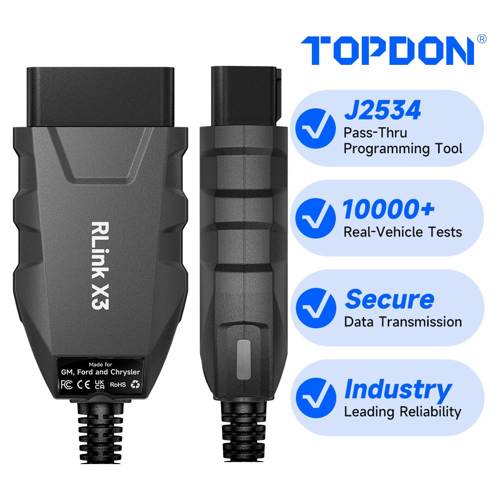 ⭐ TOPDON RLink X3 Reprogramming J2534 Pass-Thru Programmer