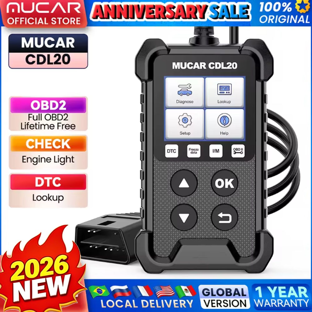 MUCAR CDL20 OBD2 Scan Diagnostic Automotivo Code Reader PK ELM327 Lifetime Free