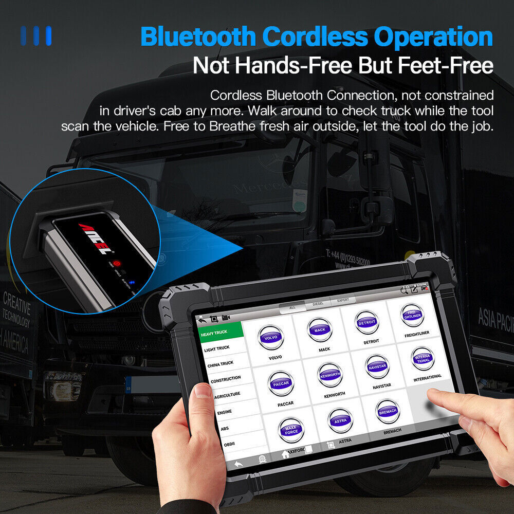Truck Scanner OBD Diagnostic Bidirectional Diesel Scan Tool DPF Regen ECU Coding