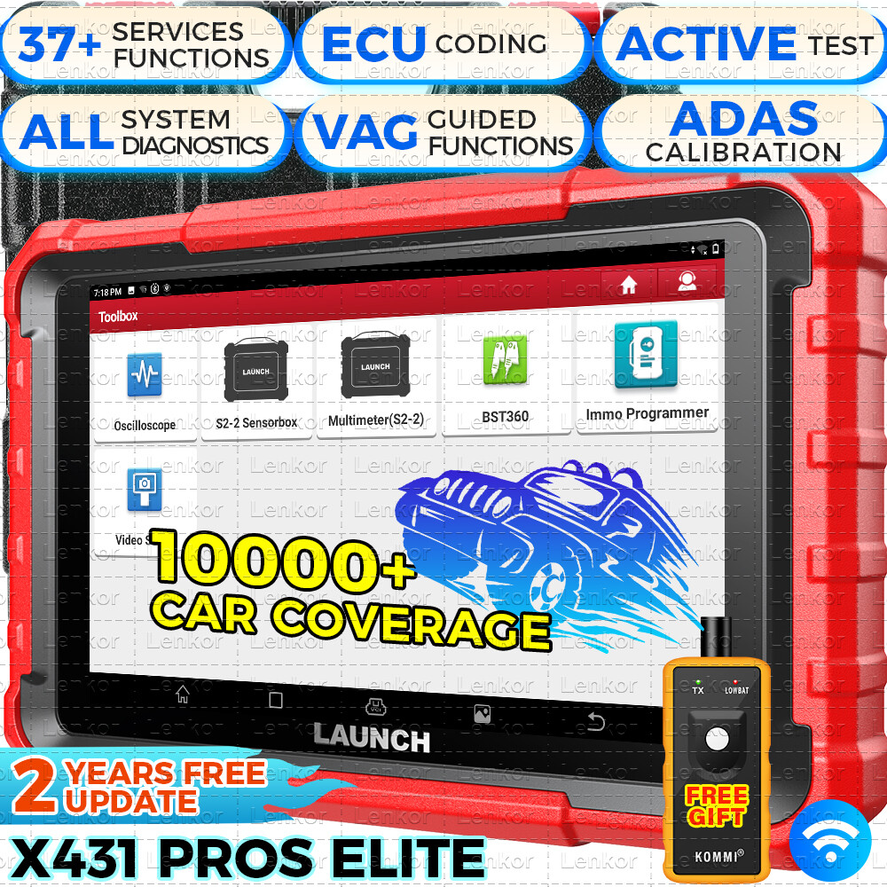2025 LAUNCH X431 Pros V+ Elite Bidirectional Car Diagnostic Scanner ECU Coding