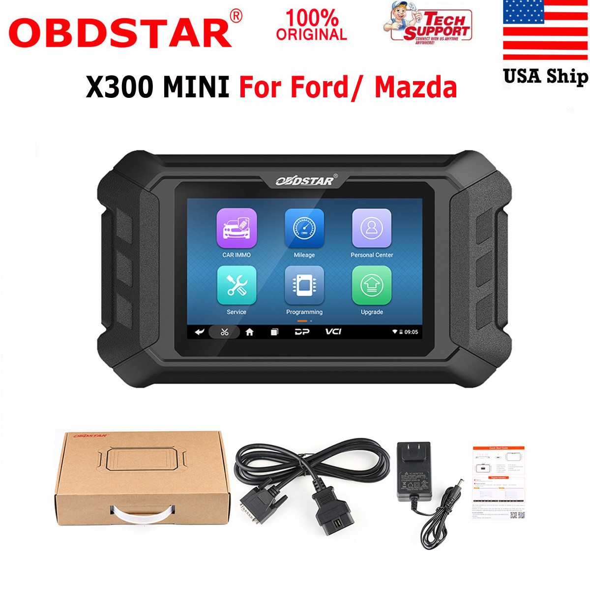OBDSTAR X300 MINI for Ford & Mazda Diagnostic Tool IMMO All K/ey Lost/ Add k/eys