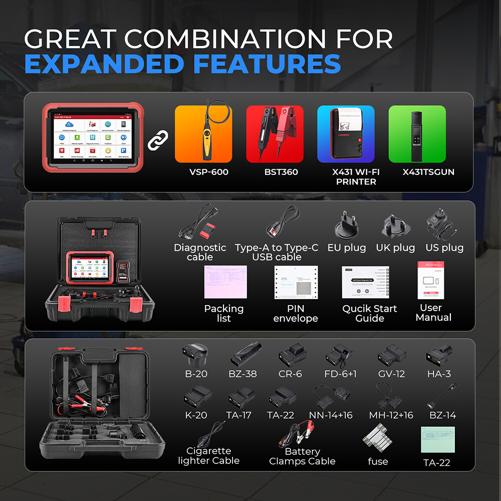 Launch X-431 PROS V5.0 Diagnostic Tool Diagnose TPMS Supports CANFD and DOIP