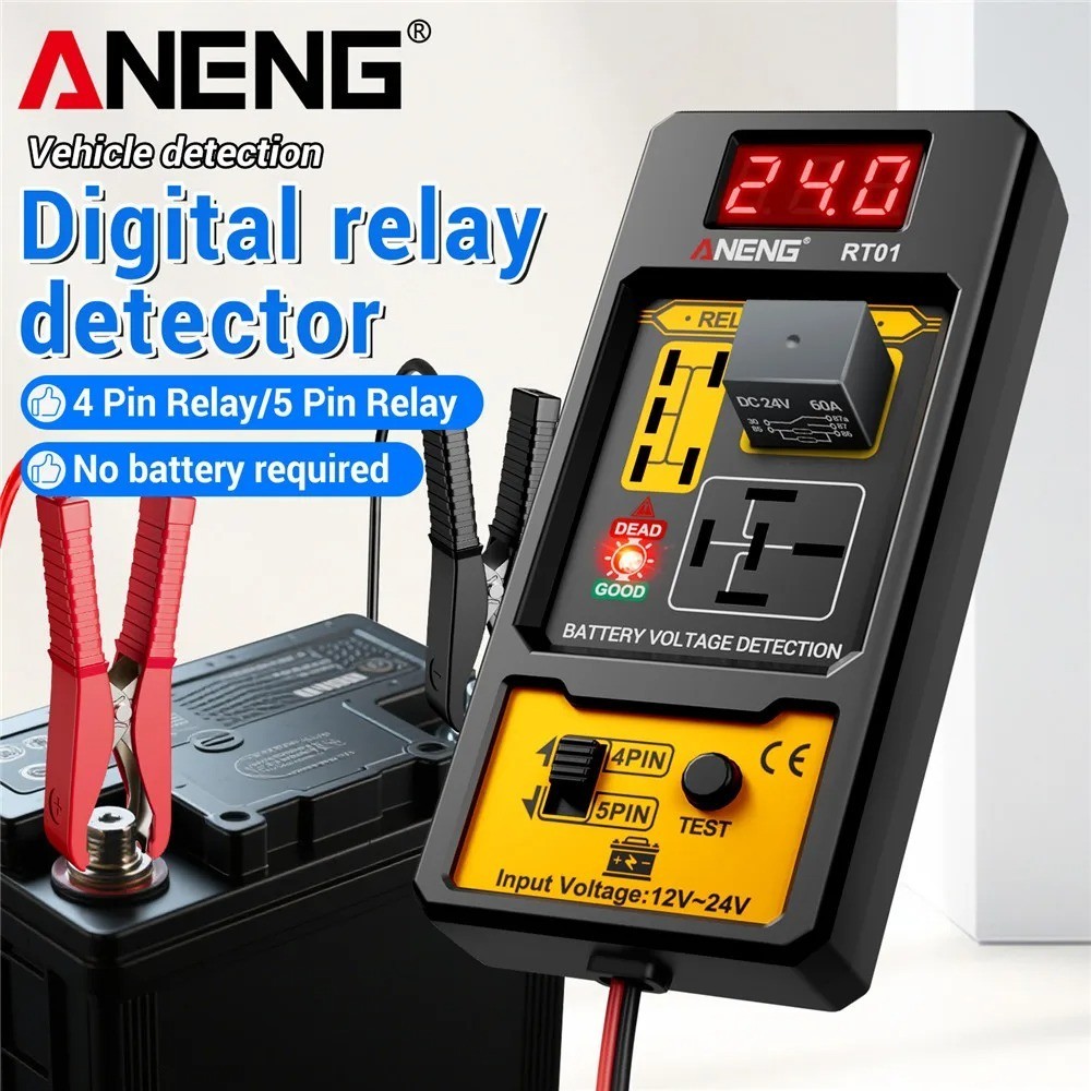 ANENG Universal Car Relay Tester Voltage Tester RT01 11-25V ar Battery New