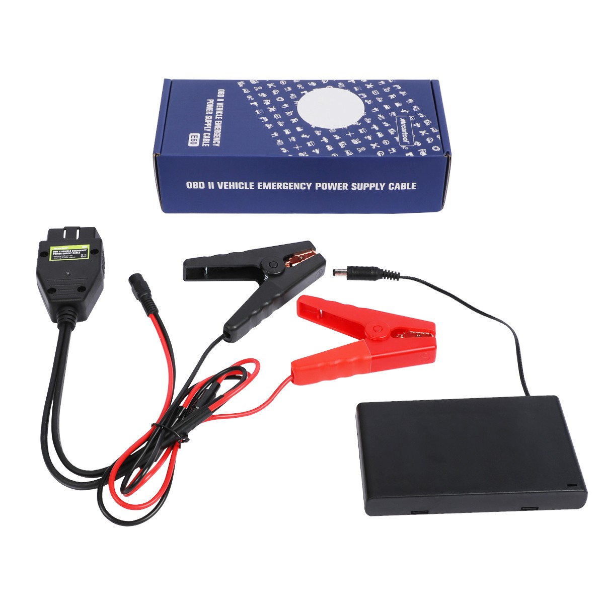 OBDII Car ECU Memory Saver Emergency Power Supply Cable Battery Replace Tool 12V