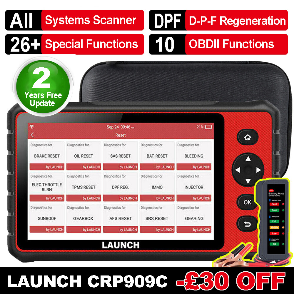 LAUNCH X431 CRP909 PRO OBD2 Scanner Key Programming All System Diagnostic Tool