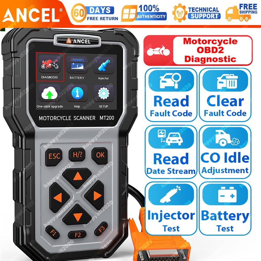 ANCEL Motorcycle Detector Scanner Battery Tester Code Reader Diagnosis Tool