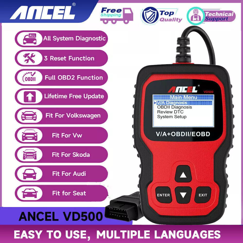 ANCEL VD700-US VD500-US Car Diagnostic Tool Scanner FOR VW AUDI SEAT SKODA VAG