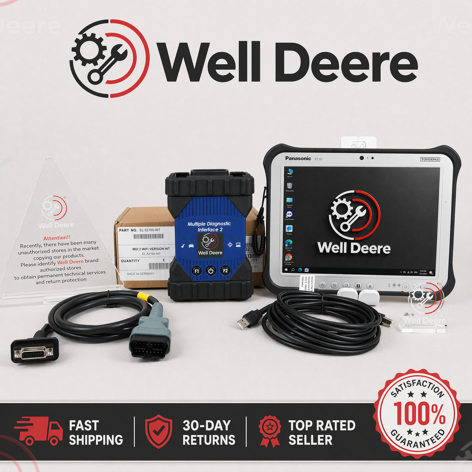 Best quality 1:1 MDI 2 Diagnostic Tool With Wifi Support Can FD and FZ-G1 tablet