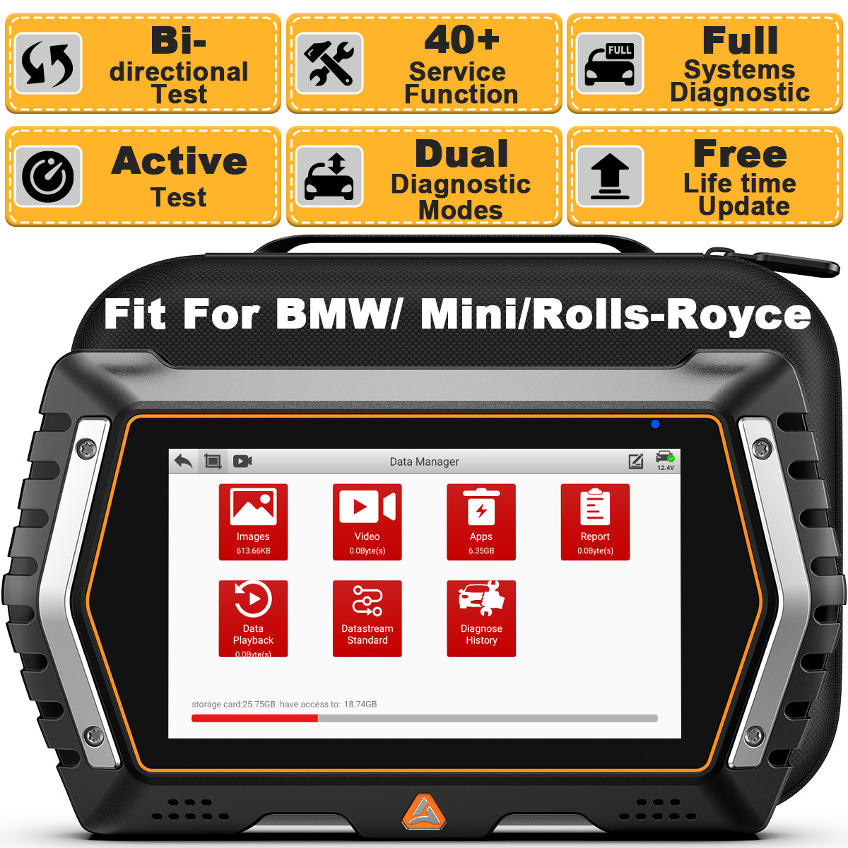 Fit for BMW Full System OBD2 Scanner Code Reader Bi-directional Diagnostic Tool