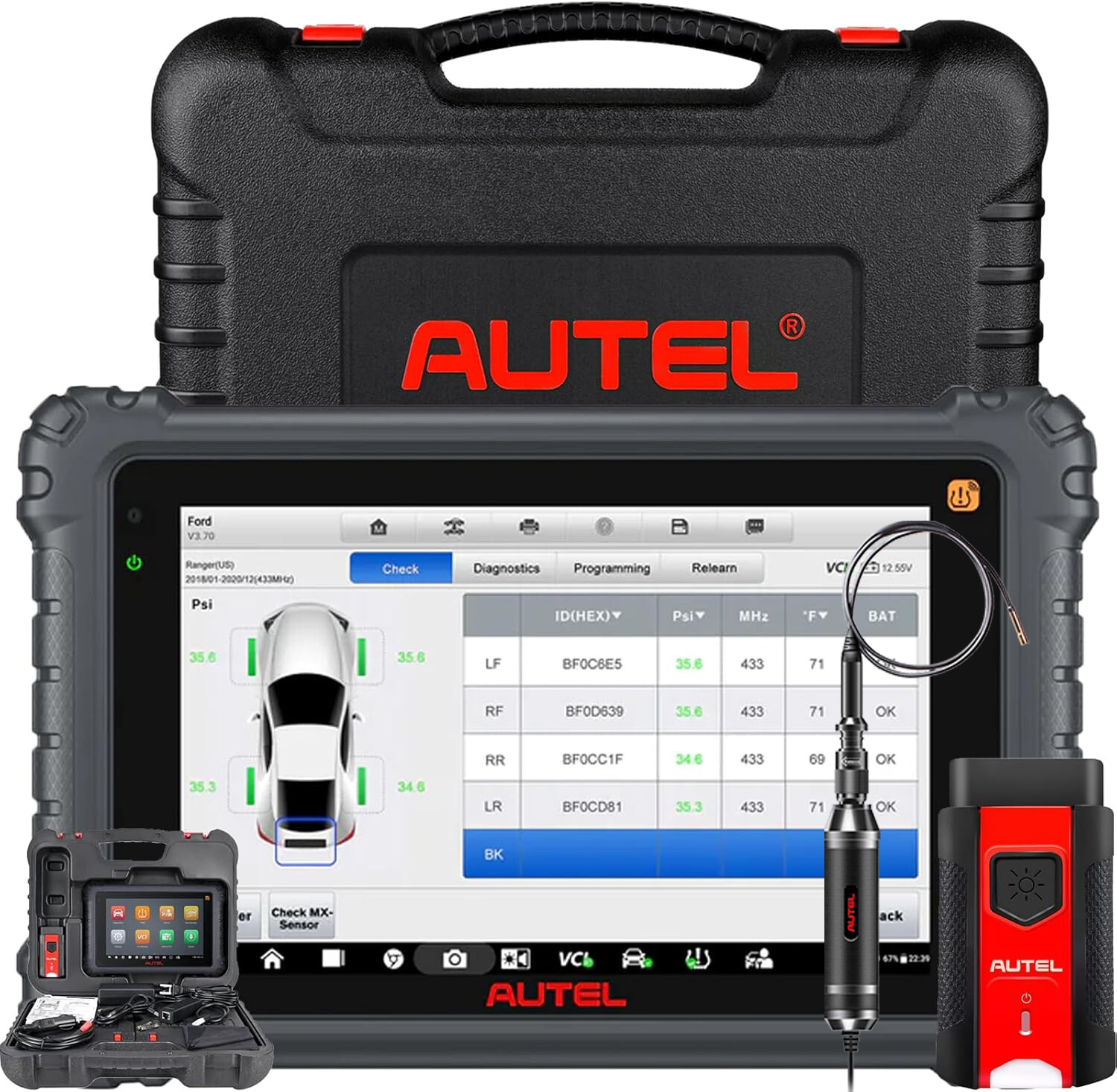 2023 Autel Maxisys MS906Pro-TS Complete TPMS Diagnostic Scanner KEY Coding Tool