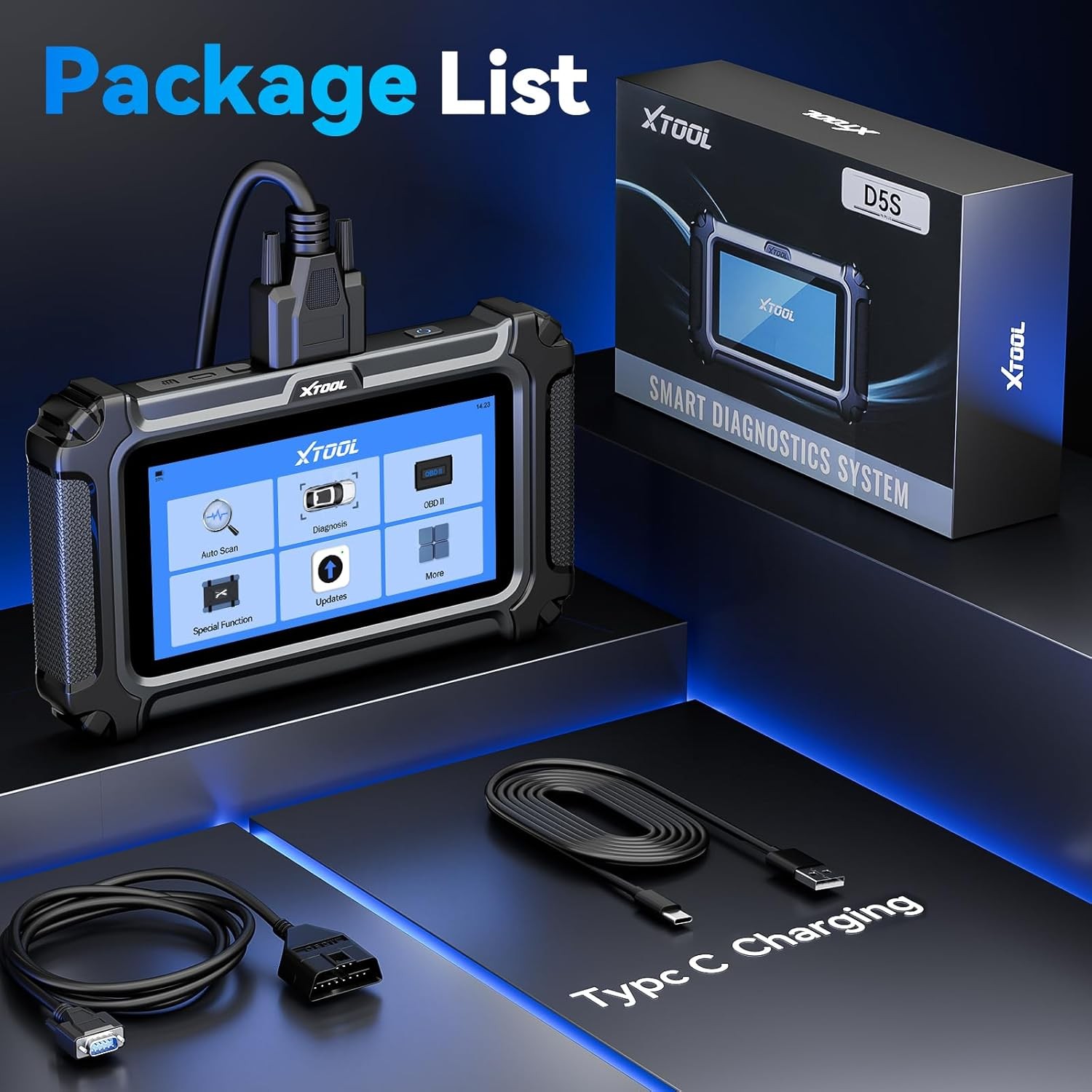 🏆2026 XTOOL D5S OBD2 Scanner Engine ABS SRS Transmission Diagnostic Tool CAN FD